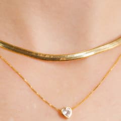 COLLAR CORAZON CIRCÓN BLANCO