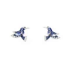 AROS COLIBRÍ ESMALTADO AZUL