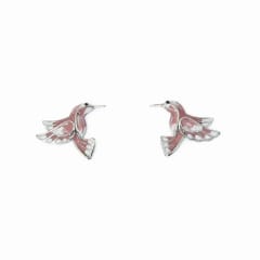 AROS COLIBRÍ ESMALTADO ROSADO