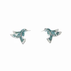 AROS COLIBRÍ ESMALTADO VERDE