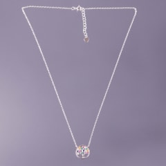 COLLAR CÍRCULO CON FLORES CZ