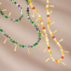 COLLAR PIEDRAS CORNALINA Y AMATISTA