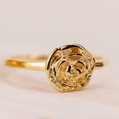 ANILLO CENTRO ROSA SATINADA