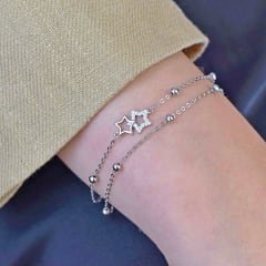 PULSERA DOS ESTRELLAS CIRCONES