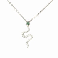 COLLAR SERPIENTE OJO VERDE