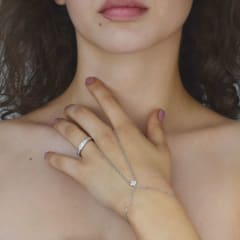 PULSERA ANILLO ROMBO BRILLANTE