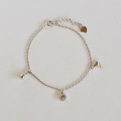 PULSERA CON MARIPOSA Y CÍRCULO CON CIRCONES