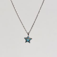COLLAR / ARO ESTRELLA MICRO TURQUESA