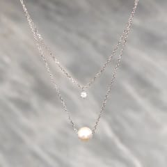 COLLAR DOBLE PERLA/PUNTO LUZ
