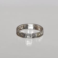 ANILLO ARGOLLA FLORES ENVEJECIDO