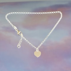 TOBILLERA CORAZÓN PLANO