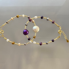 PULSERA DE MOSTACILLAS Y PERLAS