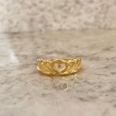 ANILLO SIN FIN CORAZÓN CALADOS