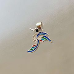 COLGANTE COLIBRÍ ALAS ESMALTADAS