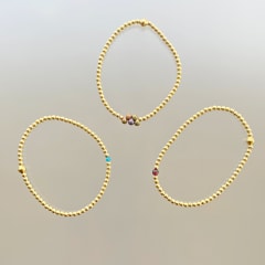 PULSERA ELASTICADA CON 1 PIEDRA O CON PERLAS