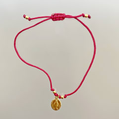 PULSERA HILO ROJO  NUDOS CON VIRGEN DE LOS RAYOS
