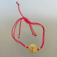 PULSERA  HILO ROJO SAN BENITO AJUSTABLE