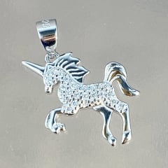 COLGANTE UNICORNIO CIRCONES BLANCOS