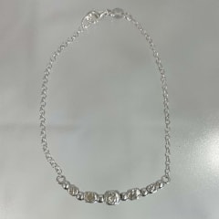PULSERA CUBOS Y BOLITAS MARTILLADAS