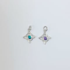 COLGANTE NUDO DE BRUJA Y PIEDRA