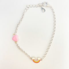 PULSERA CORAZÓN ARCOIRIS