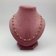 COLLAR CADENA GRUMET BOLITAS