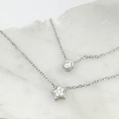 COLLAR DOBLE PUNTO DE LUZ ESTRELLA