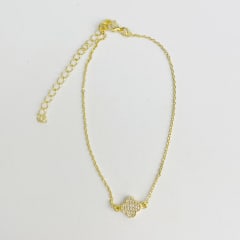 PULSERA TRÉBOL CON CIRCONES
