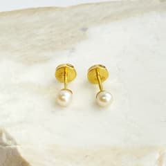 AROS BEBÉ  PERLA CULTIVADA 3 MM