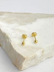 AROS BEBÉ BOLITA ORO 18 K