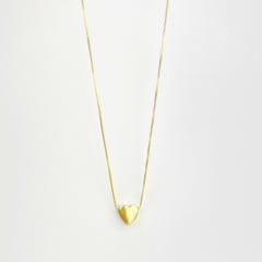 COLLAR CORAZÓN LISO CADENA BOX
