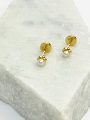 AROS BEBÉ PERLA EN FLOR