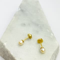 AROS BEBÉ  PERLA CULTIVADA 5 MM