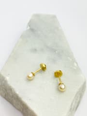AROS BEBÉ  PERLA CULTIVADA 5 MM