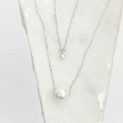 COLLAR DOBLE PERLA/PUNTO LUZ