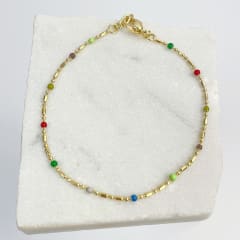 PULSERA MOSTACILLA BOLITAS DE COLORES