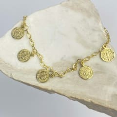 PULSERA 5 MEDALLAS SAN BENITO