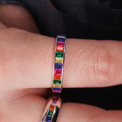 ANILLO MEDIO CINTILLO CZ COLORES