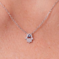 COLLAR MANO FÁTIMA CON OJO TURCO