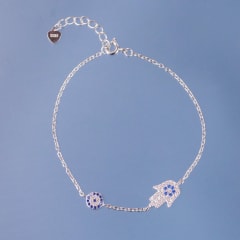 PULSERA MANO FÁTIMA MÁS OJO TURCO