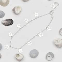 TOBILLERA CON 9 ESTRELLAS COLGANTES