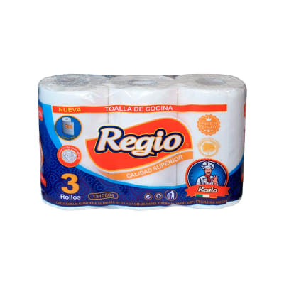 TOALLA DE PAPEL REGIO MANGA 12,6 M 24 ROLLOS D/H1