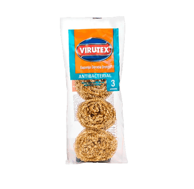VIRUTILLA DORADA VIRUTEX ANTIBACTERIAL X 3 UNI1