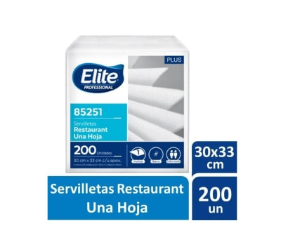 SERVILLETA ELITE MESA 30X33 CAJA 12 PAQ. X 200 UN1