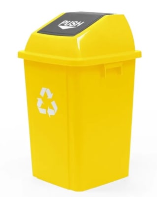 BASURERO TAPA VAIVEN 58 LTS AMARILLO1