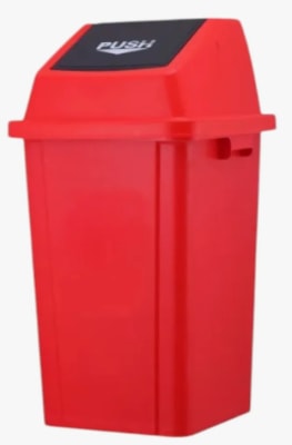 BASURERO TAPA VAIVEN 58 LTS ROJO1