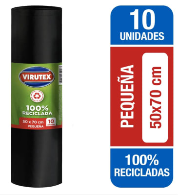 BOLSA DE BASURA 50X70 10 UN. VIRUTEX1