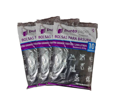 BOLSA DE BASURA 110x120 10 UN. PPE 40 MC1