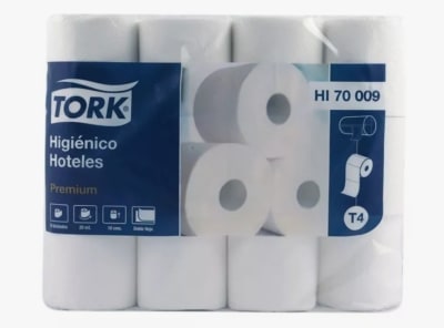 PAPEL HIGIENICO TORK HOTEL D/H MANGA 20 M 24 ROLLOS1