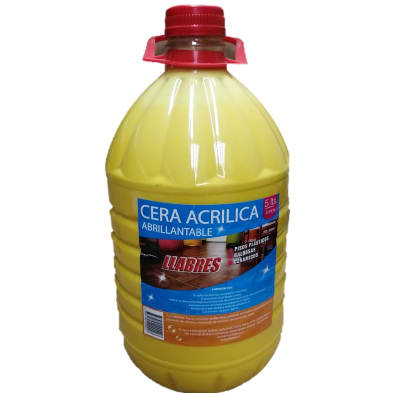 BIDON CERA ACRILICA AMARILLA 5 LTS1